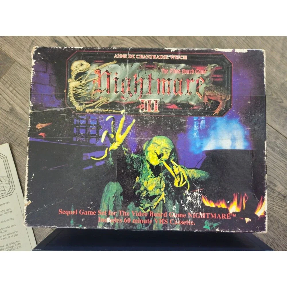 Vintage 1992 Nightmare III Video Board Game VHS Anne De Chantraine Witch